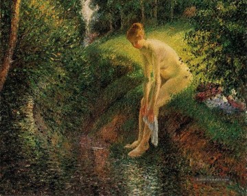 badende - Badende im Wald 1895 Camille Pissarro
